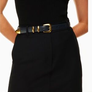 Aritzia Babaton Black and Gold “Park” belt size medium NEVER WORN
